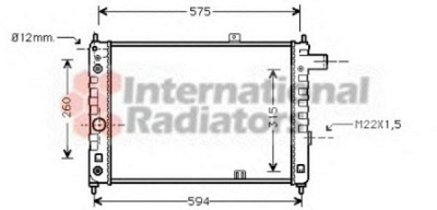 VAN WEZEL 37002051 -  Радиатор, охлаждение двигателя
